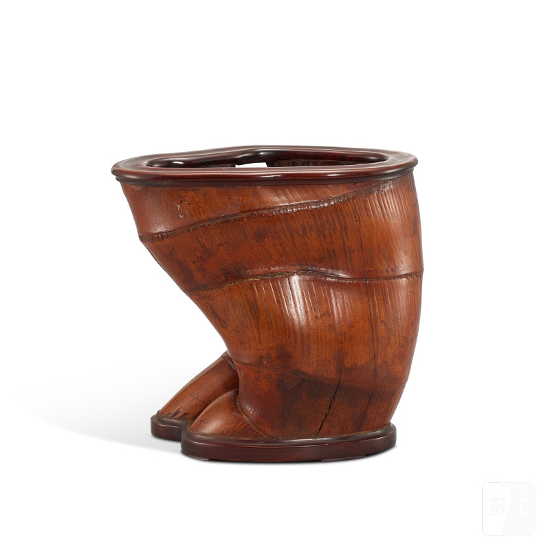 A natural-form bamboo brushpot, Qing dynasty 清 竹雕隨形筆筒 - 图3